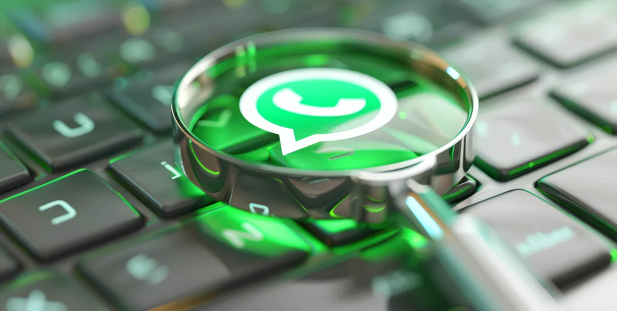 AI-powered WhatsApp business conversation on a smartphone
