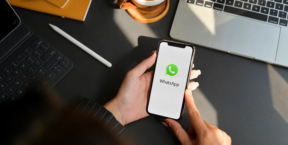 WhatsApp conversation connected to a CRM and business systems